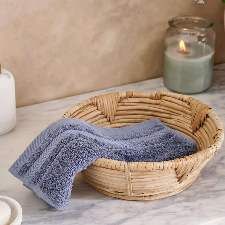 Pan Home Luxury Fingertip Towel 30x30cm - Slate Blue - Image 1