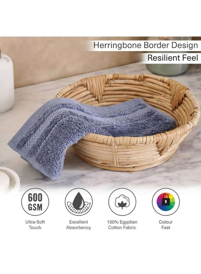 Pan Home Luxury Fingertip Towel 30x30cm - Slate Blue - Image 5
