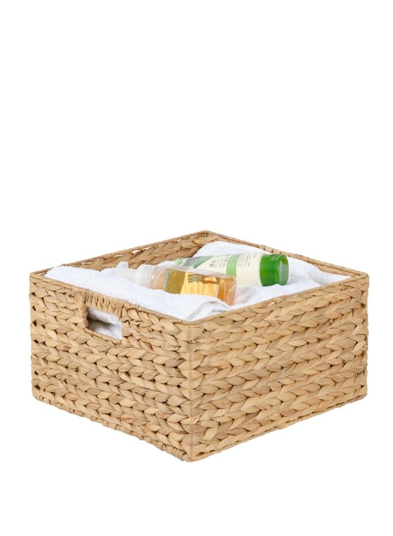 Homesmiths Homesmiths Water Hyacinth Basket with Iron Frame 38 x 38 x 20.3 cm - Image 2