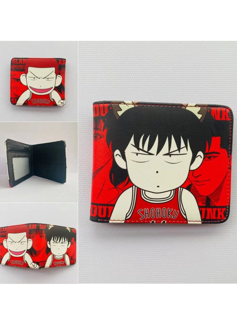 KUYING Slam Dunk, Student Card Bag, Leather Wallet 