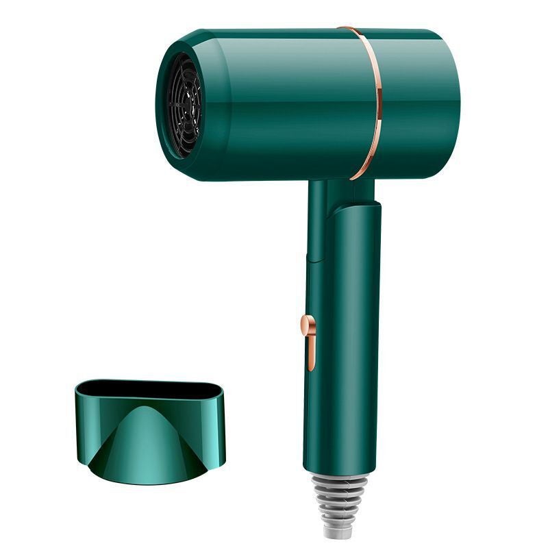 general New folding hair dryer shaking sound Net red hair dryer negative ion fashion hair dryer household appliances generation hair Green color 【blue light foldable】】