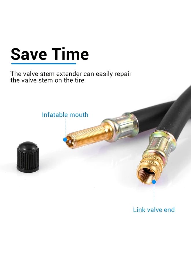 Flexible Tire Valve Extension Tube Set 100mm 150mm 210mm For Car Truck Bus Bicycle - Image 3