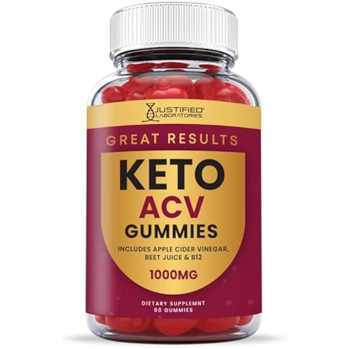 Justified Laboratories Great Results Keto ACV Gummies Advanced Formula 1000MG Great Results Keto Gummies Apple Cider Vinegar Formulated with Pomegranate Beet Juice Powder B12 Vegan Non GMO 60 Gummys - Image 4