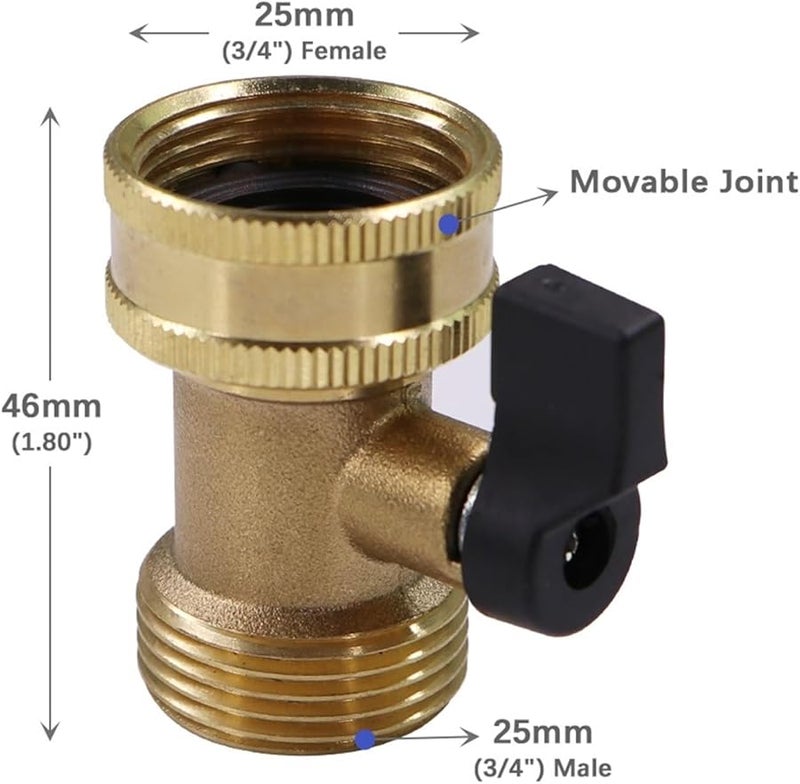 محول صمام الكرة النحاسي 3/4 بوصة خيط BSP ذكر إلى أنثى لري الحديقة - Image 3