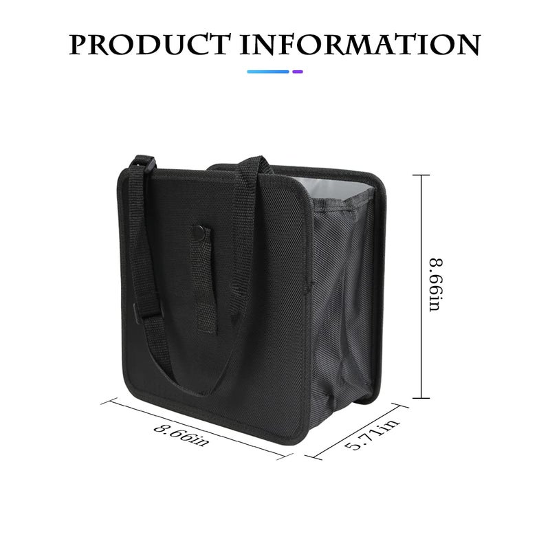 Fekey&JF Foldable Car Trash Can, Hanging Waterproof Leakproof Trash Can Storage Bag for Car with Large Capacity, Car Interior Accessories (Small) - Image 2
