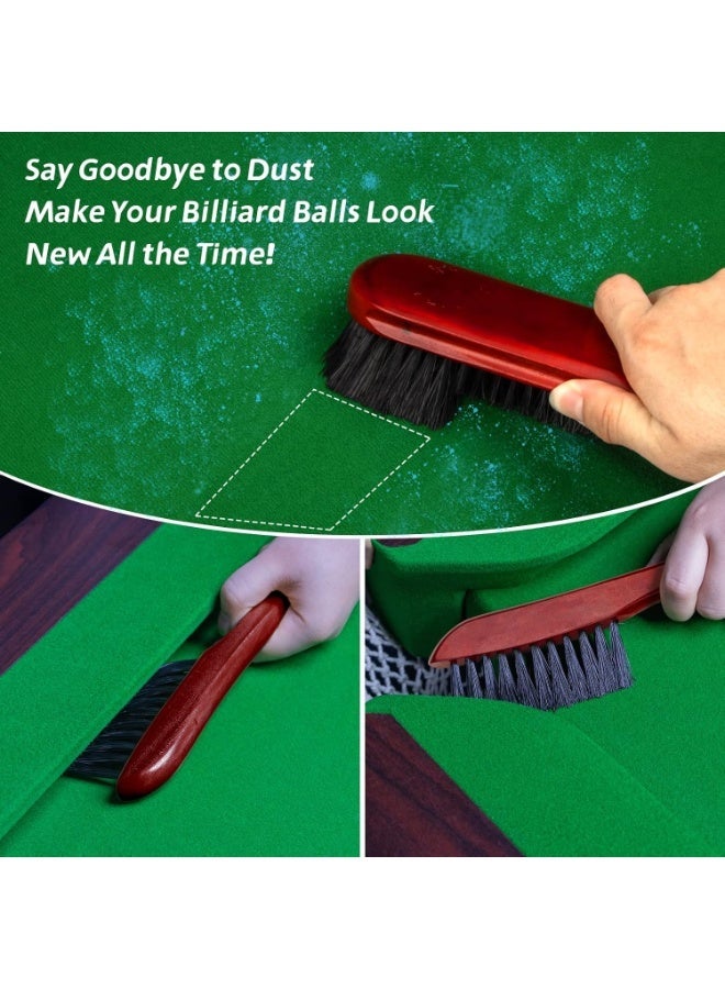 Pool Table Brush Cleaner Kit with 3 Tools, Brush Made of Pure Solid Wood and Nylon Bristle, Snooker Accessories for Snooker Table - Image 4