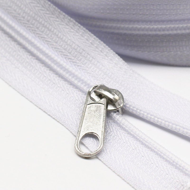 YaHoGa YaHoGa 50PCS Silver Pulls for 3 Nylon Coil Zippers  Zipper Sliders for Luggages Purses  Bags - Image 2