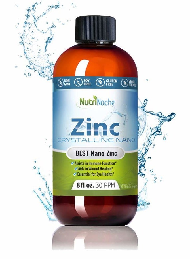 NutriNoche Pure Crystalline Liquid Zinc Supplement - 30 PPM - Colloidal Minerals - Image 1