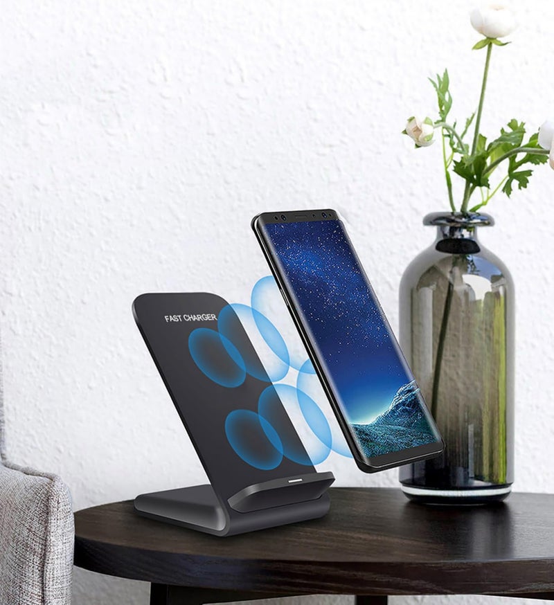 Cesbiomo 2 Pack Wireless Charging Stand, 20W Fast Charging Stand with QC3.0 Adapter for Samsung Galaxy S25/S25+/S25 Ultra/S24/S23/S22/S21/Note, for iPhone 17 Air Pro Max/16/15/14/13/12/11 Series, and More. - Image 2