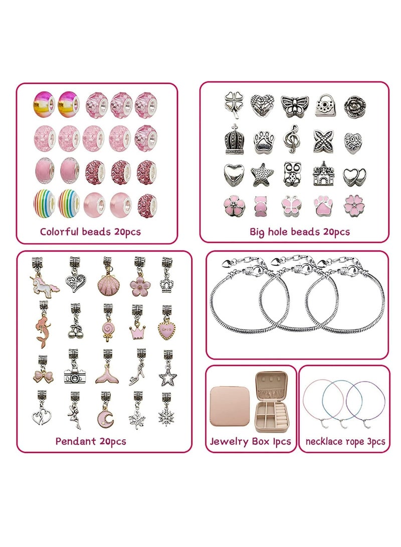 RATSAW DIY Craft 68PCS Bracelet Making Kit with Jewelry Box for Girls - Image 2