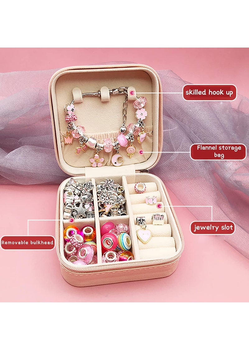 RATSAW DIY Craft 68PCS Bracelet Making Kit with Jewelry Box for Girls - Image 4