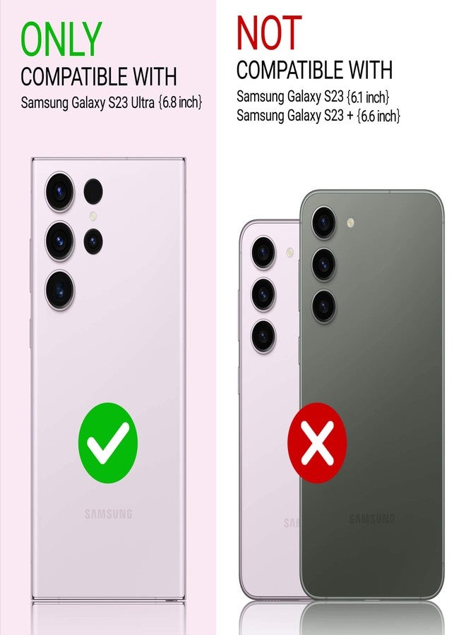 ULAK Compatible with Samsung Galaxy S23 Ultra 5G Case, Heavy Duty Shockproof Hybrid Soft TPU Bumper Drop Protection Transparent Phone Case for Galaxy S23 Ultra 5G 6.8 inch - Clear Glitter - Image 3