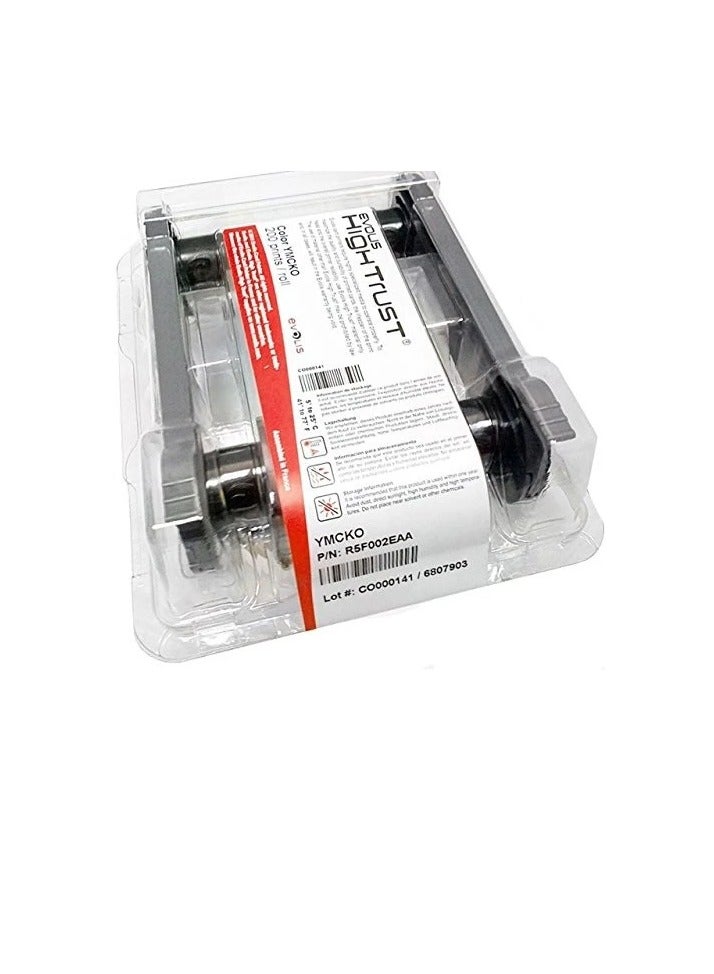 Evolis YMCKO Colour Ribbon R5F008EAA -300 Prints per ribbon - Image 1