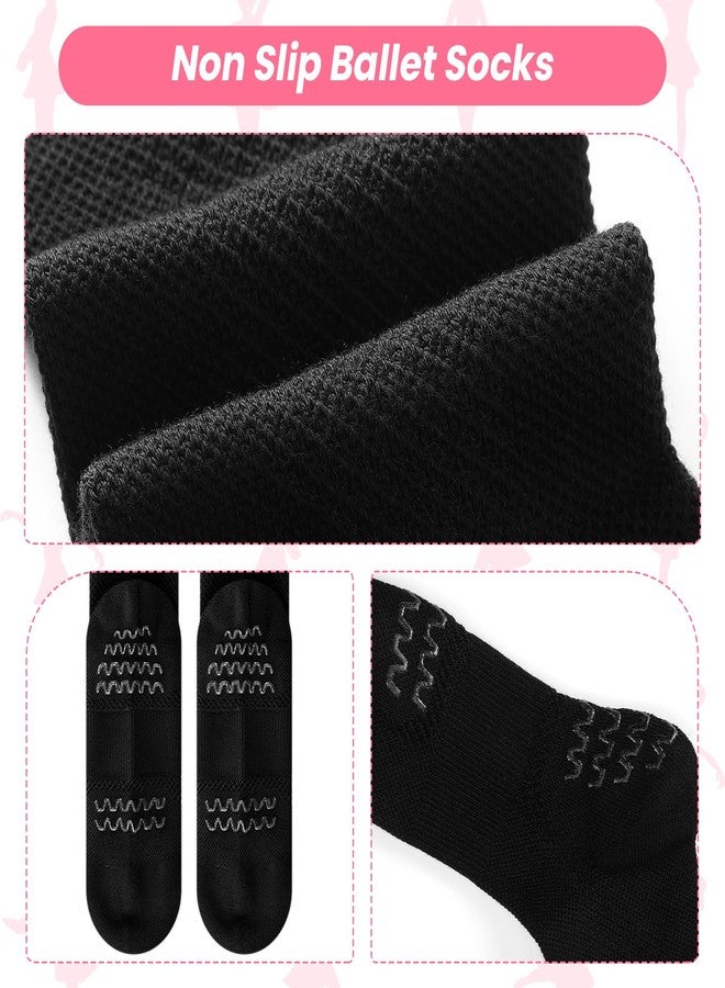 Twistover Dance Non Slip Socks with Spin Spot Compression Ankle Socks Ballet Dance Stockings for Women Girls Dancer, Black, 6-9 - Image 5