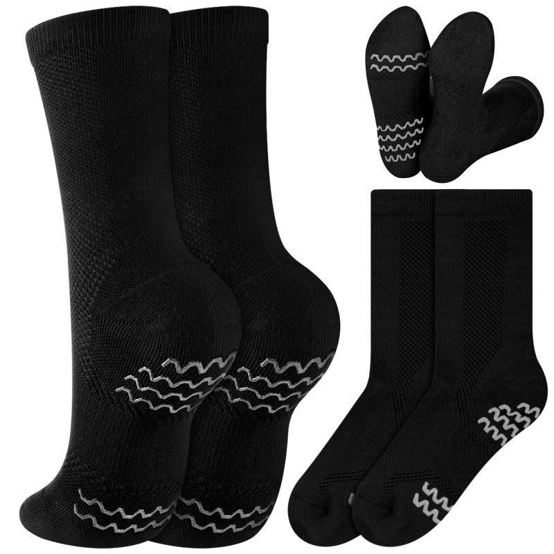 Twistover Dance Non Slip Socks with Spin Spot Compression Ankle Socks Ballet Dance Stockings for Women Girls Dancer, Black, 6-9 - Image 1