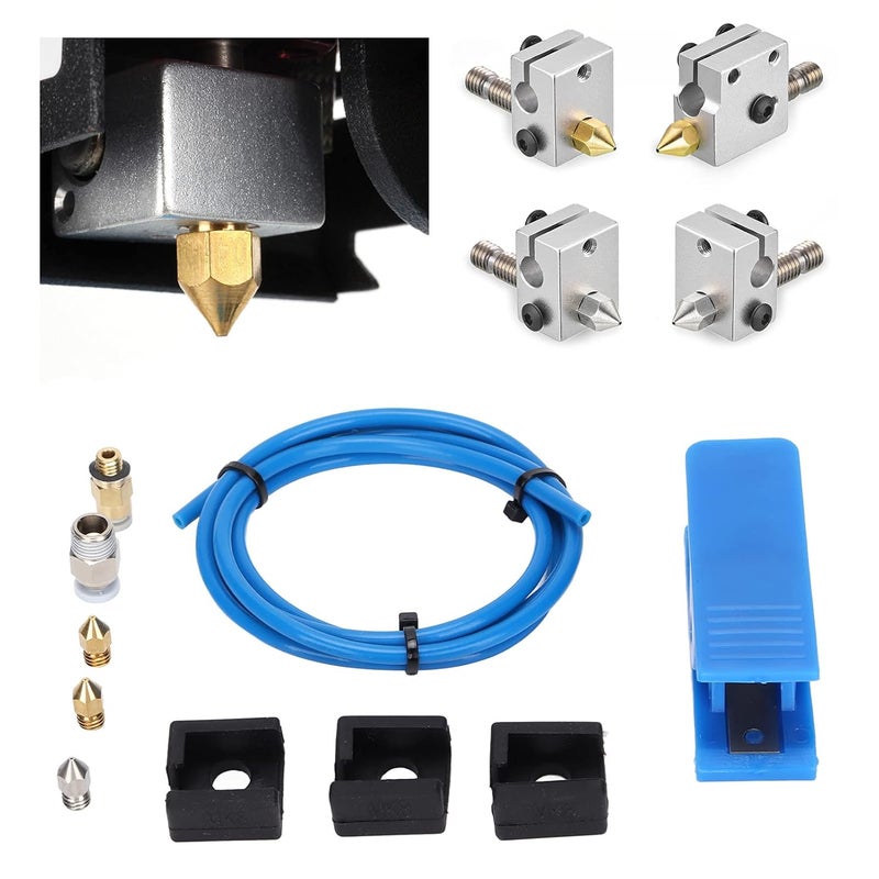 3D Printer Accessories Kit - PTFE Tube & MK8 Nozzle for CR - 10, Ender Series, PLA ABS Printers - for Professionals - Image 1