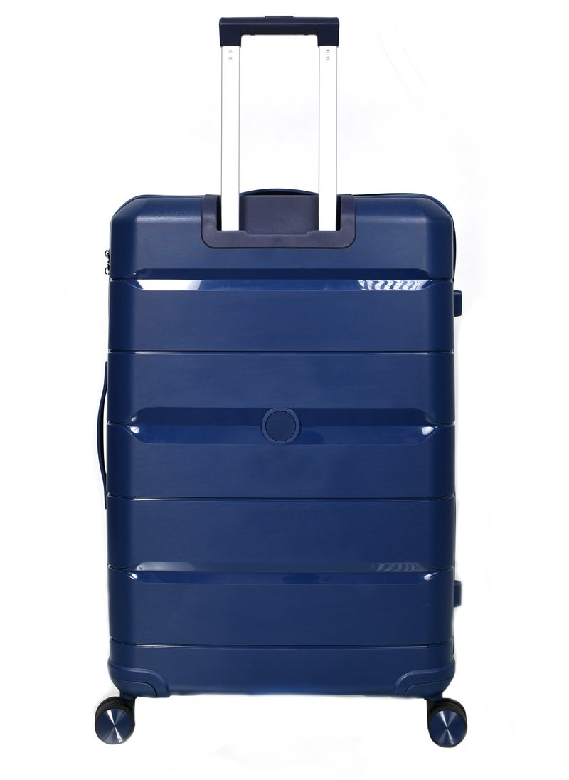MORANO - Murano Luggage Set, Hard-Side Unbreakable Polypropylene, Lightweight, 4-Piece Spinner Suitcase with Built-in TSA Lock Navy Blue - Image 1
