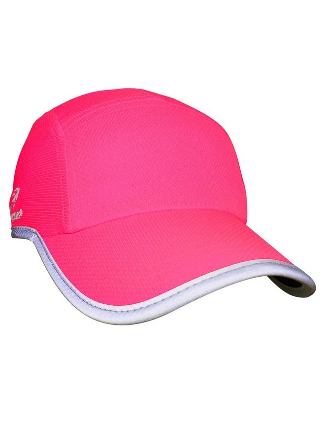 Headsweats قبعة رياضية للأداء/الجري/الرياضات الخارجية عالية الوضوح باللون الوردي النيون العاكس - Image 1