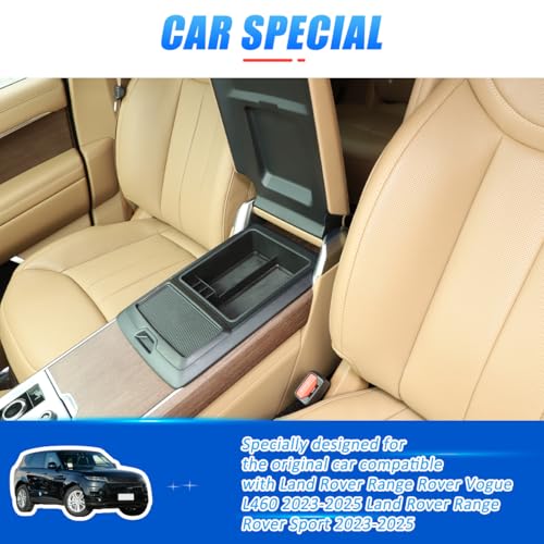 JONKOKO for Land Rover Range Rover Vogue L460 2023-2024 Car Center Console Armrest Storage Box Organizer Tray for Range Rover Sport 2023-2024 Armrest Hidden Storage Box Container (Without Refrigerator) - Image 3