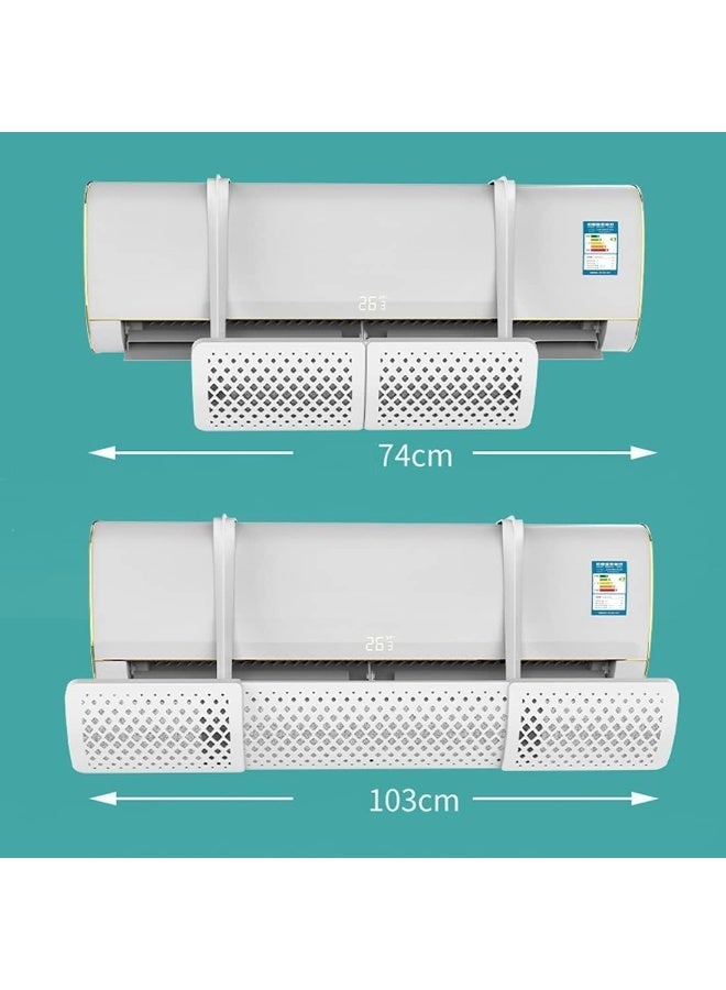 DMG TECH DMG Air Conditioner Deflector, Adjustable Telescopic & Foldable Wind Shield, Universal Fit for Wall Mounted Split AC (74cm-103cm), No Drill Installation, Anti Direct Blow for All Seasons Home & Office - Image 5