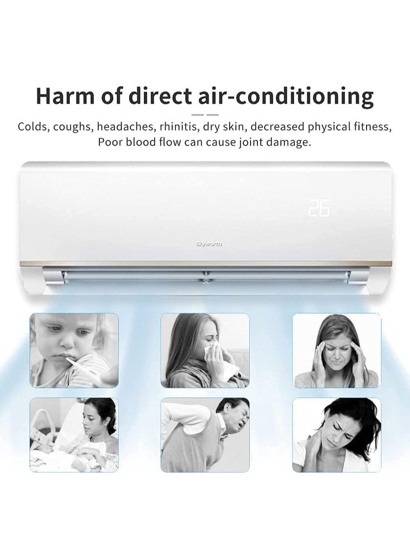 DMG TECH DMG Air Conditioner Deflector, Adjustable Telescopic & Foldable Wind Shield, Universal Fit for Wall Mounted Split AC (74cm-103cm), No Drill Installation, Anti Direct Blow for All Seasons Home & Office - Image 2