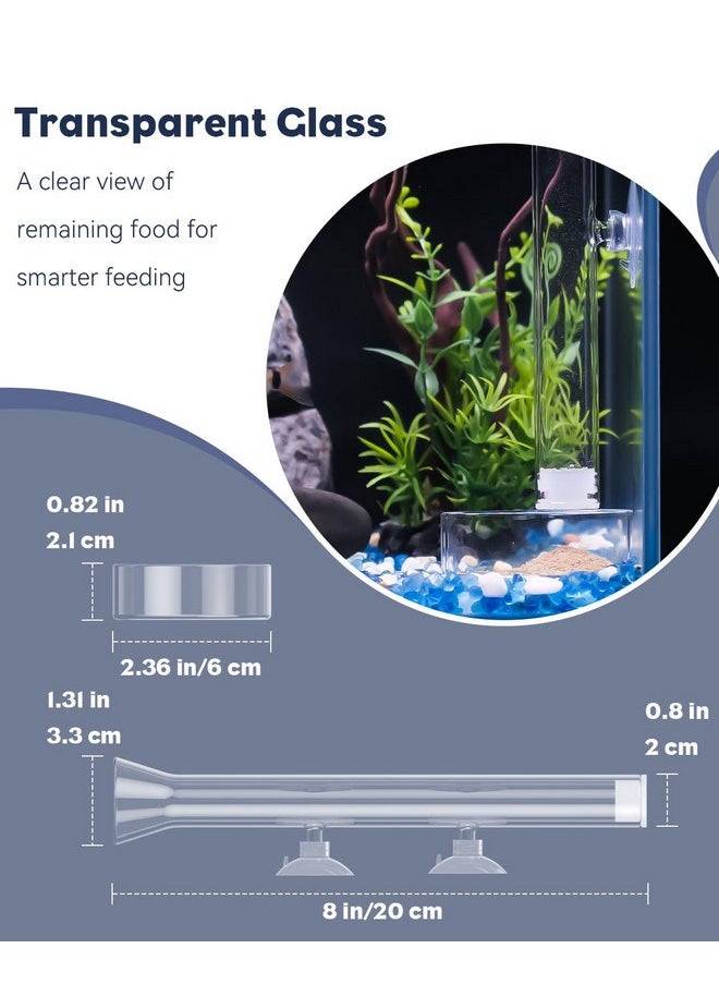 Pawfly Pawfly Aquarium Fish Shrimp Feeding Dish Set Clear Glass Fish Feeding Tube with Feeding Bowl Shrimp Feeder Tube with Shrimp Feeding Dish Tray Fish Tank Feeding Supplies with 2 Suction Cups  - Image 4