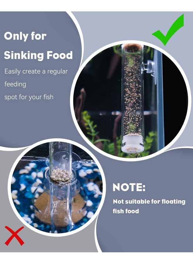 Pawfly Pawfly Aquarium Fish Shrimp Feeding Dish Set Clear Glass Fish Feeding Tube with Feeding Bowl Shrimp Feeder Tube with Shrimp Feeding Dish Tray Fish Tank Feeding Supplies with 2 Suction Cups  - Image 2