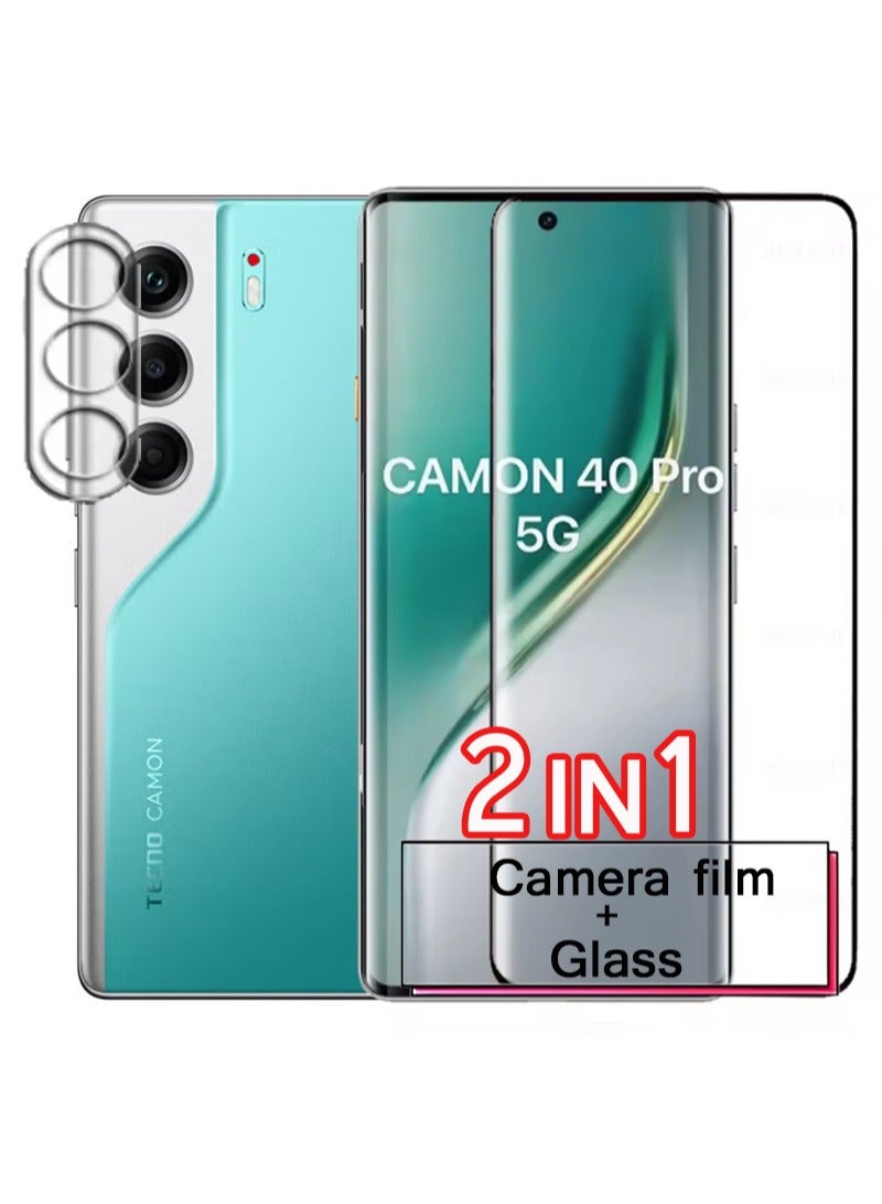 2 in 1 For Tecno Camon 40 Pro Screen & Camera Protection - High transparency full coverage security protector  - Image 1