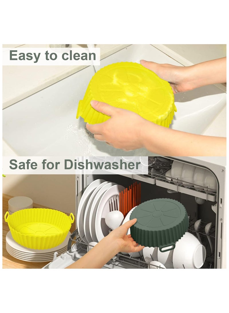 2Pcs Air Fryer Silicone Liners 3 to 5 QT, Air Fryer Silicone Pot Food Safe Non Stick Air Fryer Basket Bowl Accessories, Reusable Replacement of Flammable... - Image 4