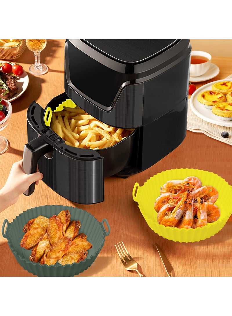 2Pcs Air Fryer Silicone Liners 3 to 5 QT, Air Fryer Silicone Pot Food Safe Non Stick Air Fryer Basket Bowl Accessories, Reusable Replacement of Flammable... - Image 2