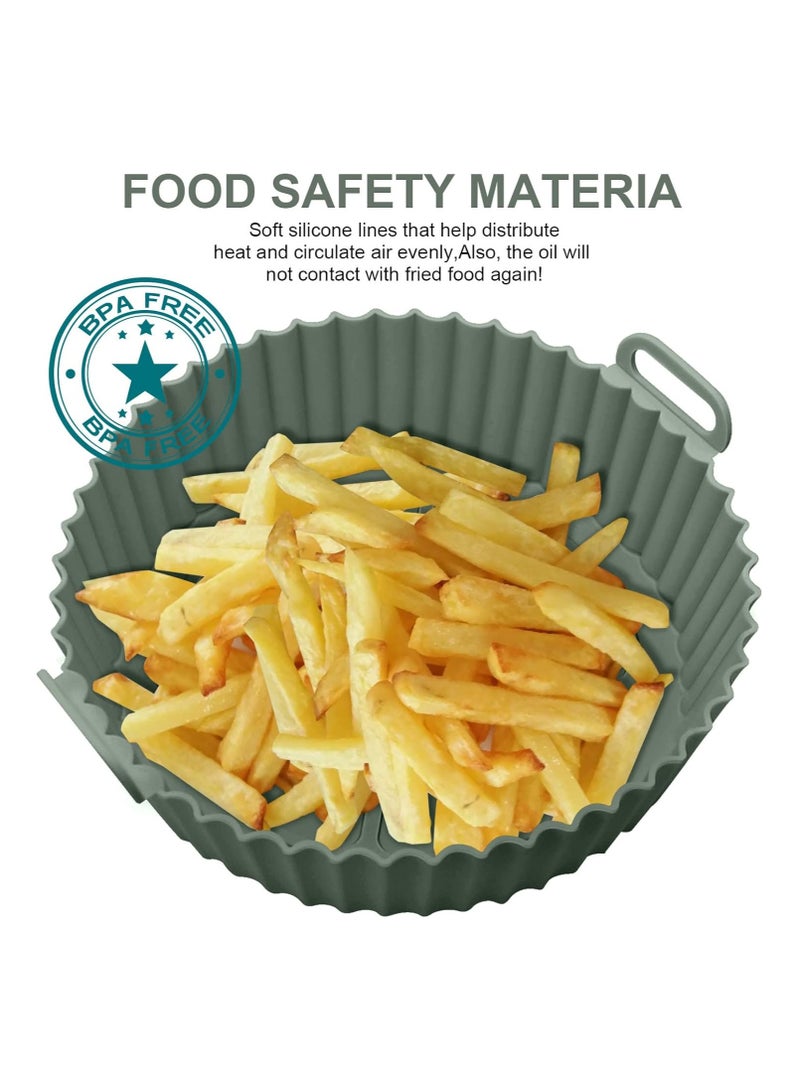 2Pcs Air Fryer Silicone Liners 3 to 5 QT, Air Fryer Silicone Pot Food Safe Non Stick Air Fryer Basket Bowl Accessories, Reusable Replacement of Flammable... - Image 5