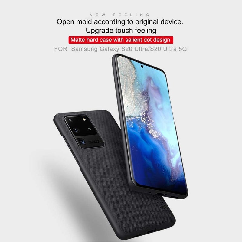 Nillkin S20U-Nl-Sf-B Galaxy S20 Ultra Super Frosted Shield Hard Mobile Case Cover With Stand Black - Image 2