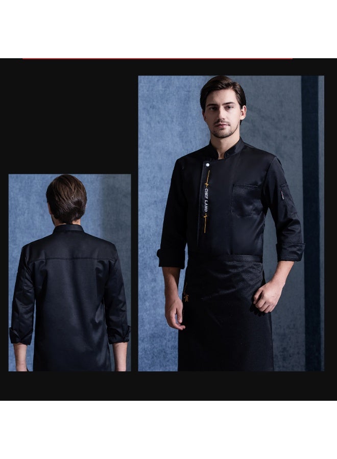 NIBEMINENT Kitchen Chef Uniform Chef Jackets Men Winter Work Clothes Works Jackets Cook Female Restaurant Clothes Workers Cook Clothes - Image 4