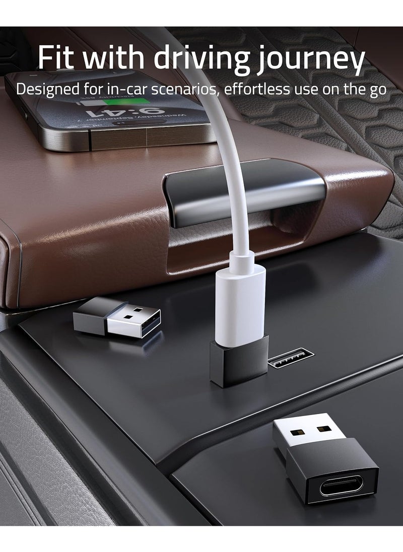 Generic USB C Female to USB Male Adapter Pack of 3 Type C to USB A Converter Compatible with iPhone 15/14/13/12 Pro Max Apple Watch Series 9/8/7 etc, Black  - Image 4