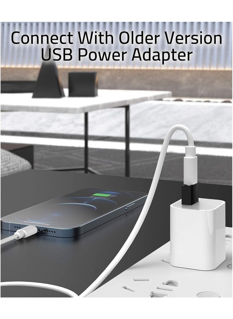 Generic USB C Female to USB Male Adapter Pack of 3 Type C to USB A Converter Compatible with iPhone 15/14/13/12 Pro Max Apple Watch Series 9/8/7 etc, Black  - Image 2