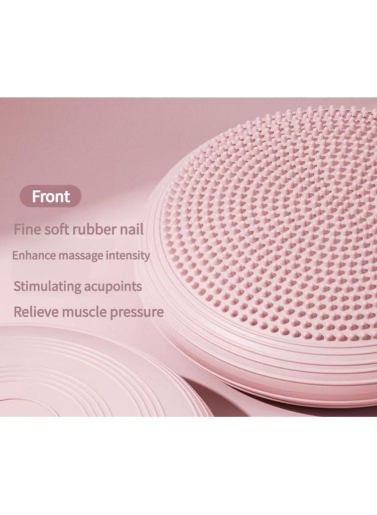 اسم المحتوى ناريلا وسادة التوازن وسادة اليوغا قرص التوازن قرص الحسية اللمسية وسادات التوازن مع مضخة يدوية لتحسين الوضعية واللياقة البدنية والاستقرار - Image 3