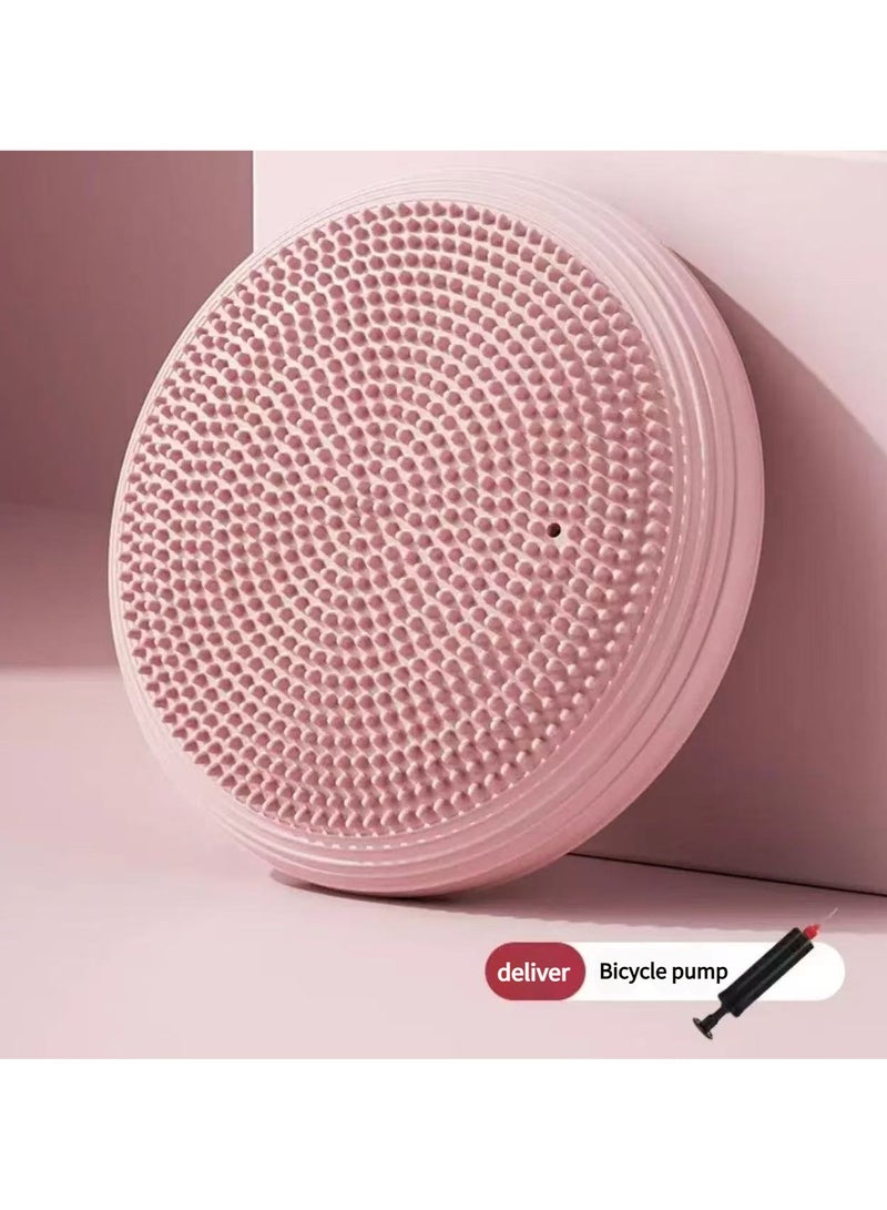 اسم المحتوى ناريلا وسادة التوازن وسادة اليوغا قرص التوازن قرص الحسية اللمسية وسادات التوازن مع مضخة يدوية لتحسين الوضعية واللياقة البدنية والاستقرار - Image 1