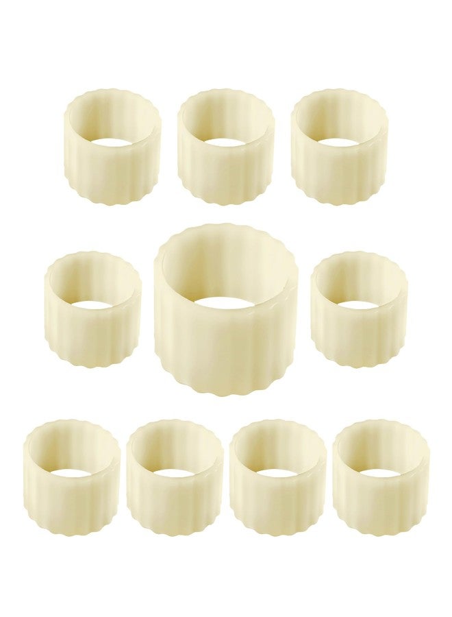 senkap 10pcs Silicone Candle Grippers for Taper Candles and Candle Cups,Candle Hugger Gaskets and Peg Holders Stay Put,Candle Rings Gripper,for Weddings,Appointment,Festivals and Home Decor Gifts(White) - Image 1