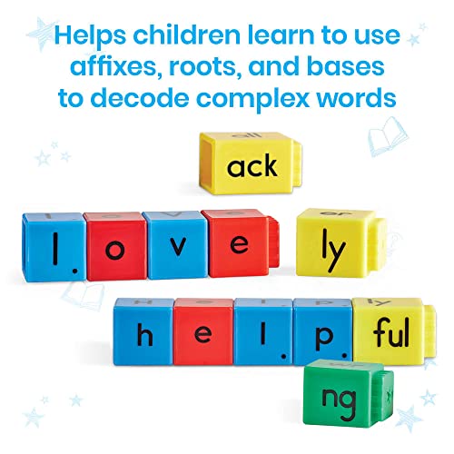 hand2mind Reading Rods Prefixes & Suffixes, Word Roots for Kids, Word Building Activities, Spelling Toys, Reading Tools for Kids, Phonemic Awareness and Phonics, Science of Reading Manipulatives - Image 5