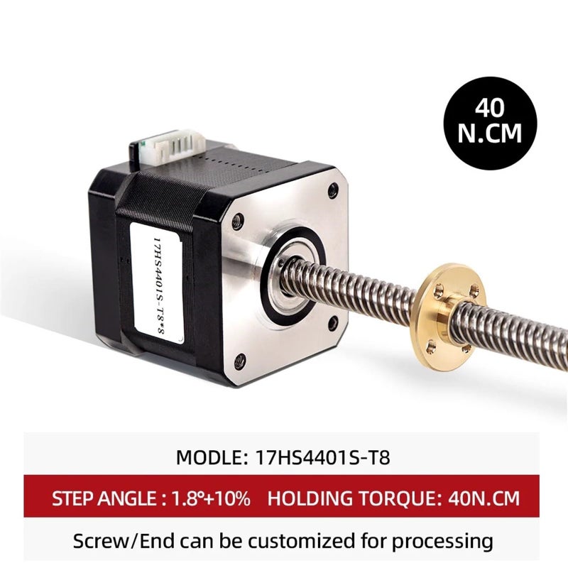 Nema17 Linear Stepping Motor 40N Cm 1 5A With 4401s T8x8 100mm Lead The Way8 Screw Rod - Image 4