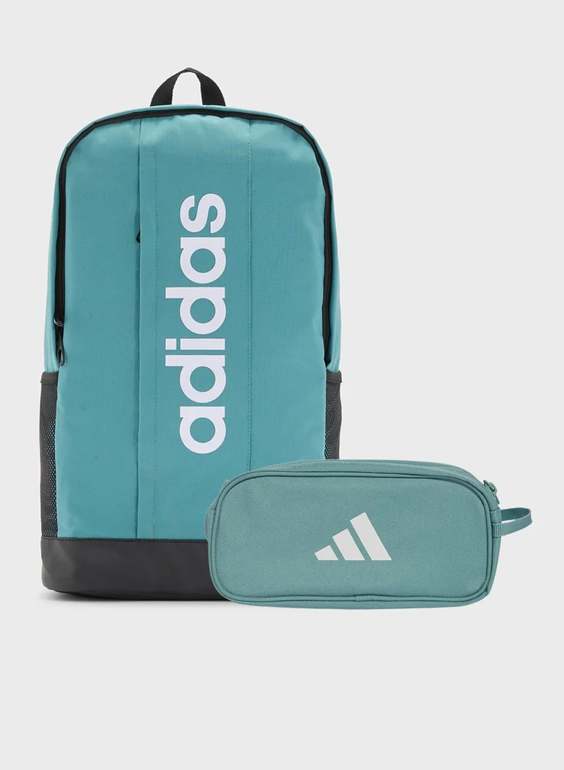 Adidas linear backpack with pencil case