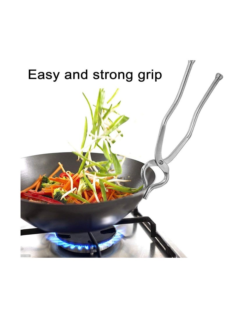 AMM Stainless Steel Sansi pakkad Sandasi pincer chimta Tongs Utensil Holder with Handle Smart Kitchen Tool - Image 3