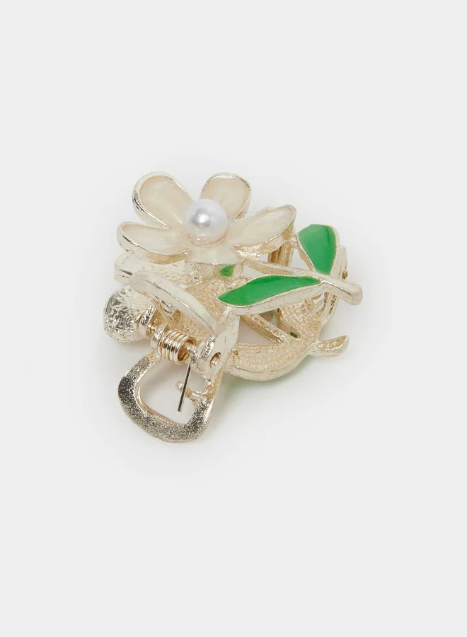 Styli Kids White Floral Claw