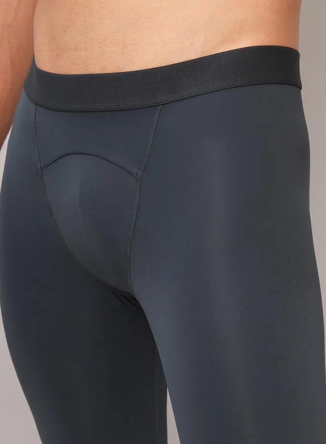 Technosport Men Solid Slim Fit Compression Tights