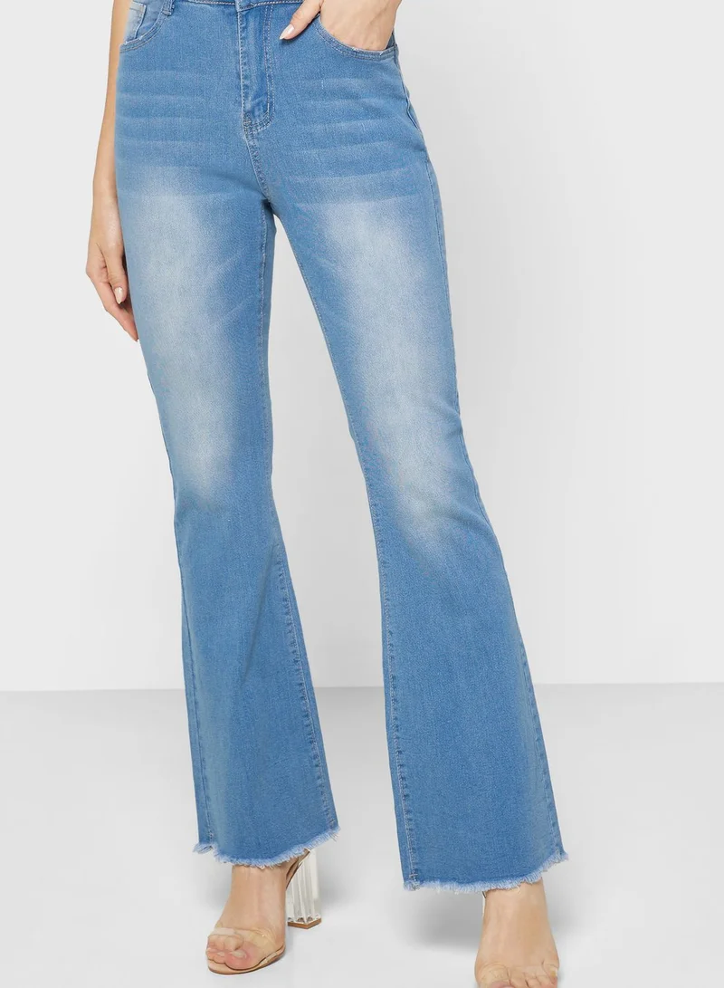 Ginger Mid Wash Flared Jeans