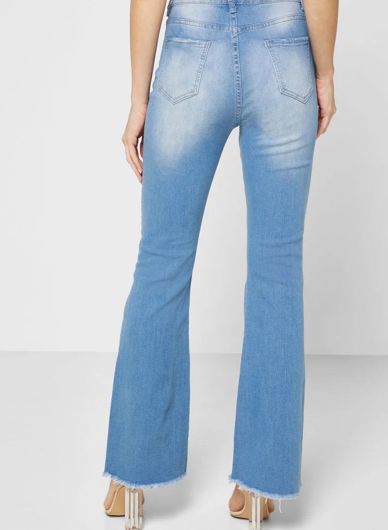 Ginger Mid Wash Flared Jeans