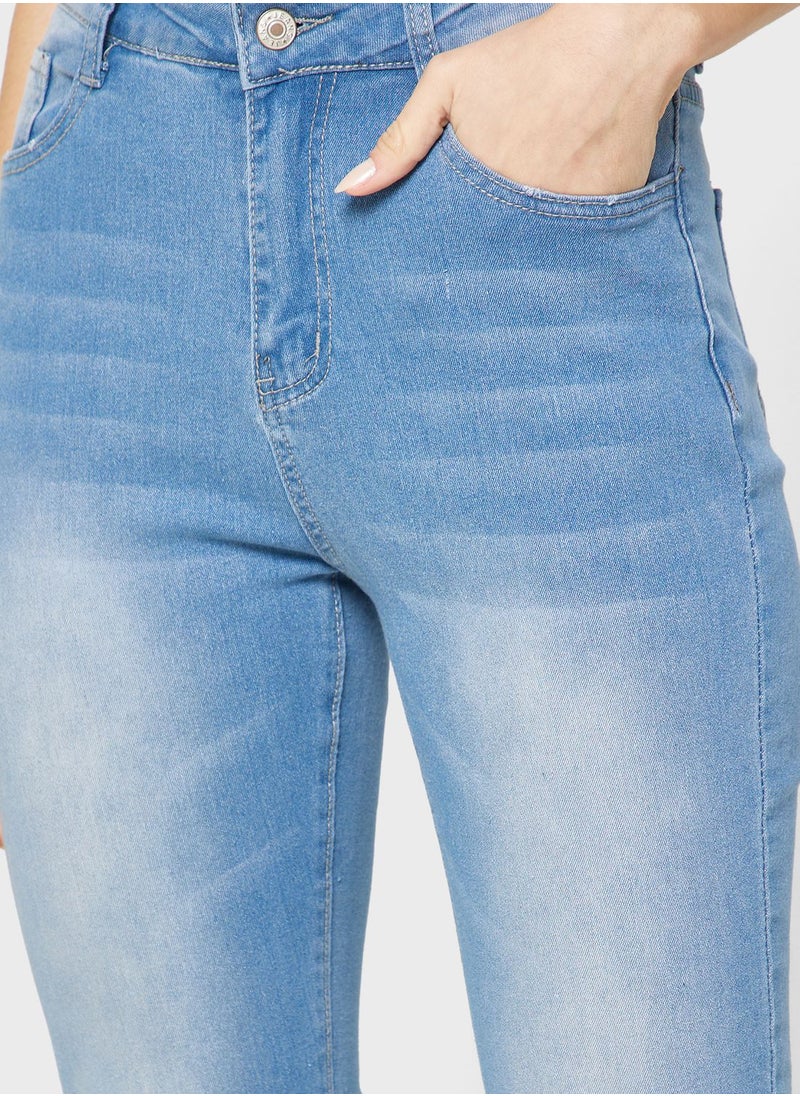 Ginger - Mid Wash Flared Jeans - Image 1