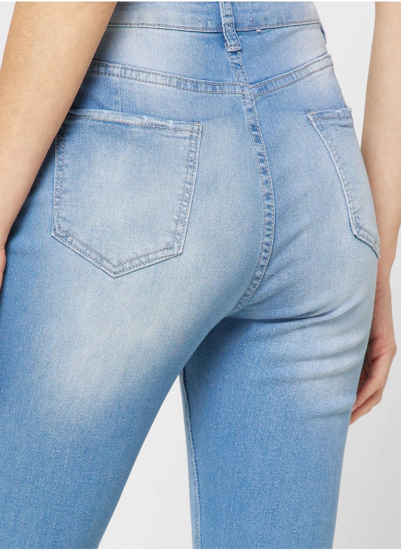 Ginger - Mid Wash Flared Jeans - Image 1
