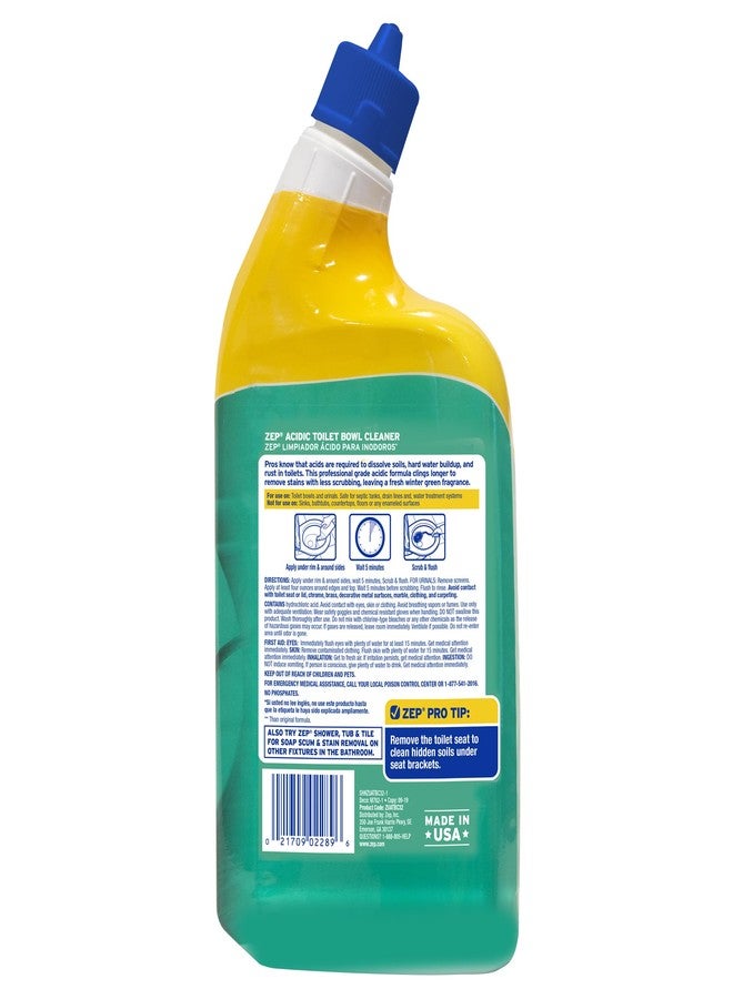 Zep Acidic Toilet Bowl Cleaner - 32 oz (Case of 4) - ZUATBC324 - Experience the Ultimate Cleaning Power with Our 2x Thicker Clinging Formula, Designed to Deliver a Professional-Quality Clean - Image 3