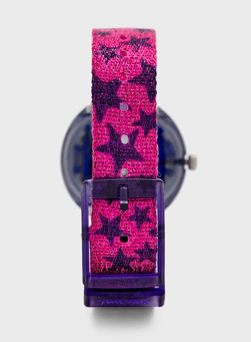 Flik Flak Kids Glitter Stars Watch
